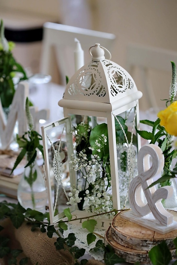 lanterne, blomst, Boligindretning, stadig liv, indendørs, reception, tyylikäs, dekoration, romanssi, steg