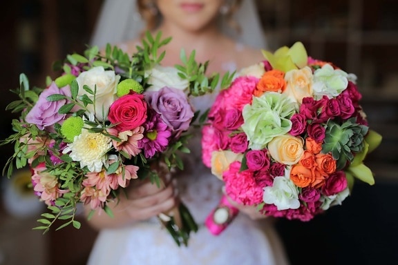 bouquet de mariage, fantaisie, Holding, la mariée, bouquet, fleur, décoration, romance, amour, arrangement