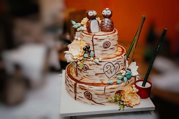 party, cake, penguin, miniature, decoration, chocolate, cream, food, sugar, sweet