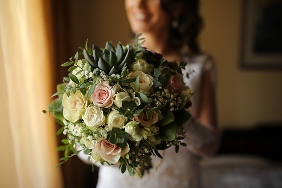 wedding bouquet, rose, love, wedding, bride, arrangement, decoration, bouquet, flowers, flower