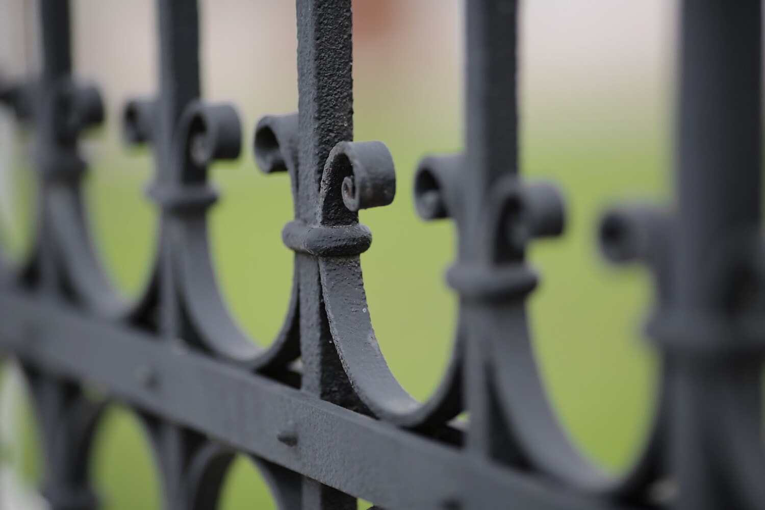 barrière, fer, clôture, sécurité, Porte, vieux, en acier, vintage, protection, mise au point