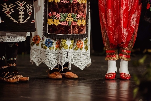 Serbie, tradition, danse, mode, chaussures, chaussures, gens, art, traditionnel, pied