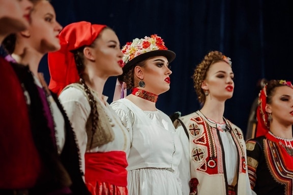 singing, women, dancing, outfit, traditional, east, European, music, theatre, innocent