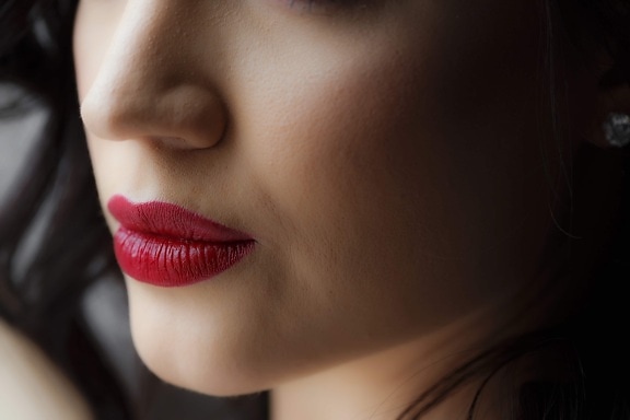 mouth, lady, lipstick, lips, woman, close-up, nose, hair, skin, facial