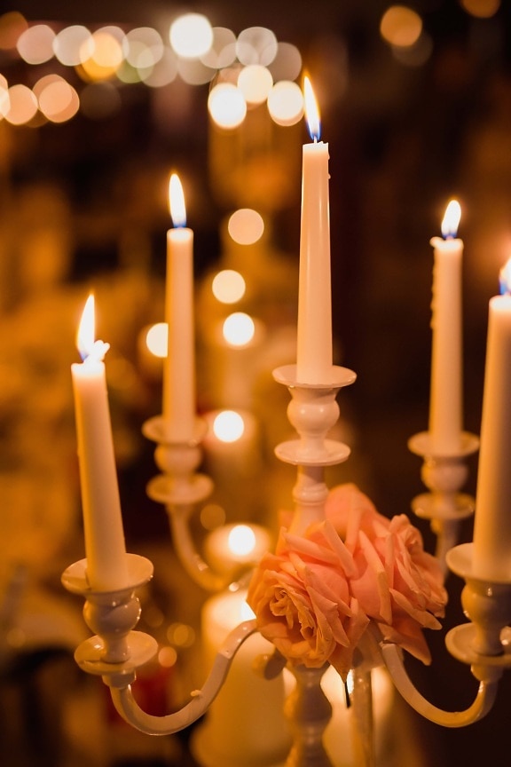 candlestick, candles, candle, flame, christmas, candlelight, light, illuminated, celebration, dark