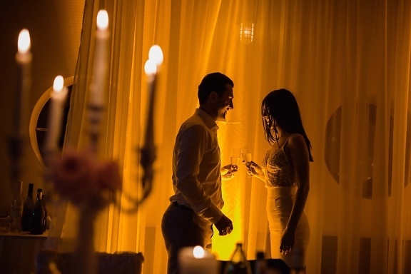 atmosphere, romantic, Valentine’s day, love date, love, lover, candles, light, people, person