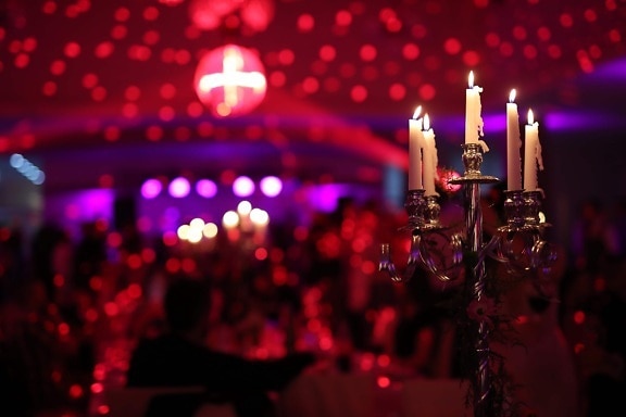 Candle-Light, spektakuläre, elegant, Lust auf, Hotel, Neujahr, Partei, Zeremonie, Feier, Nachtleben