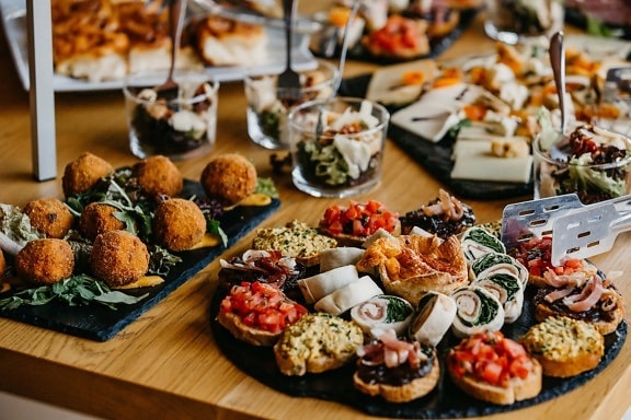 шведский стол, быстрое питание, ресторан, питание, обед, плита, питание, вкусный, натюрморт, овощной