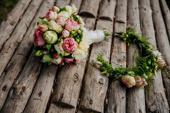 wood, wedding bouquet, arrangement, decoration, texture, wooden, bouquet, nature, flower, leaf