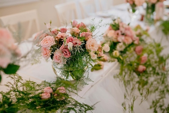 bouquet, décoration, arrangement, fleur, Rose, nature, romance, cluster, réception, vase