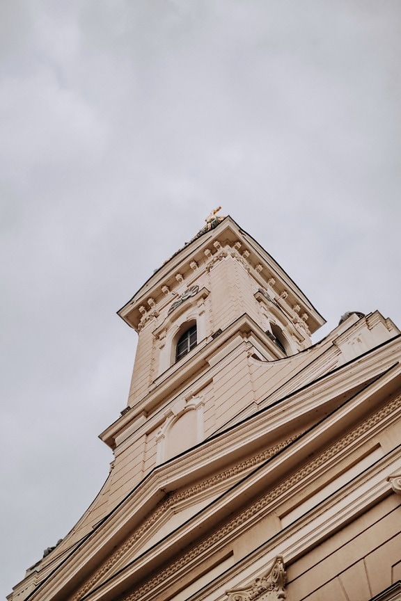 ángulo de, Torre de la iglesia, fachada, catedral, torre, arquitectura, reloj, construcción, iglesia, antiguo