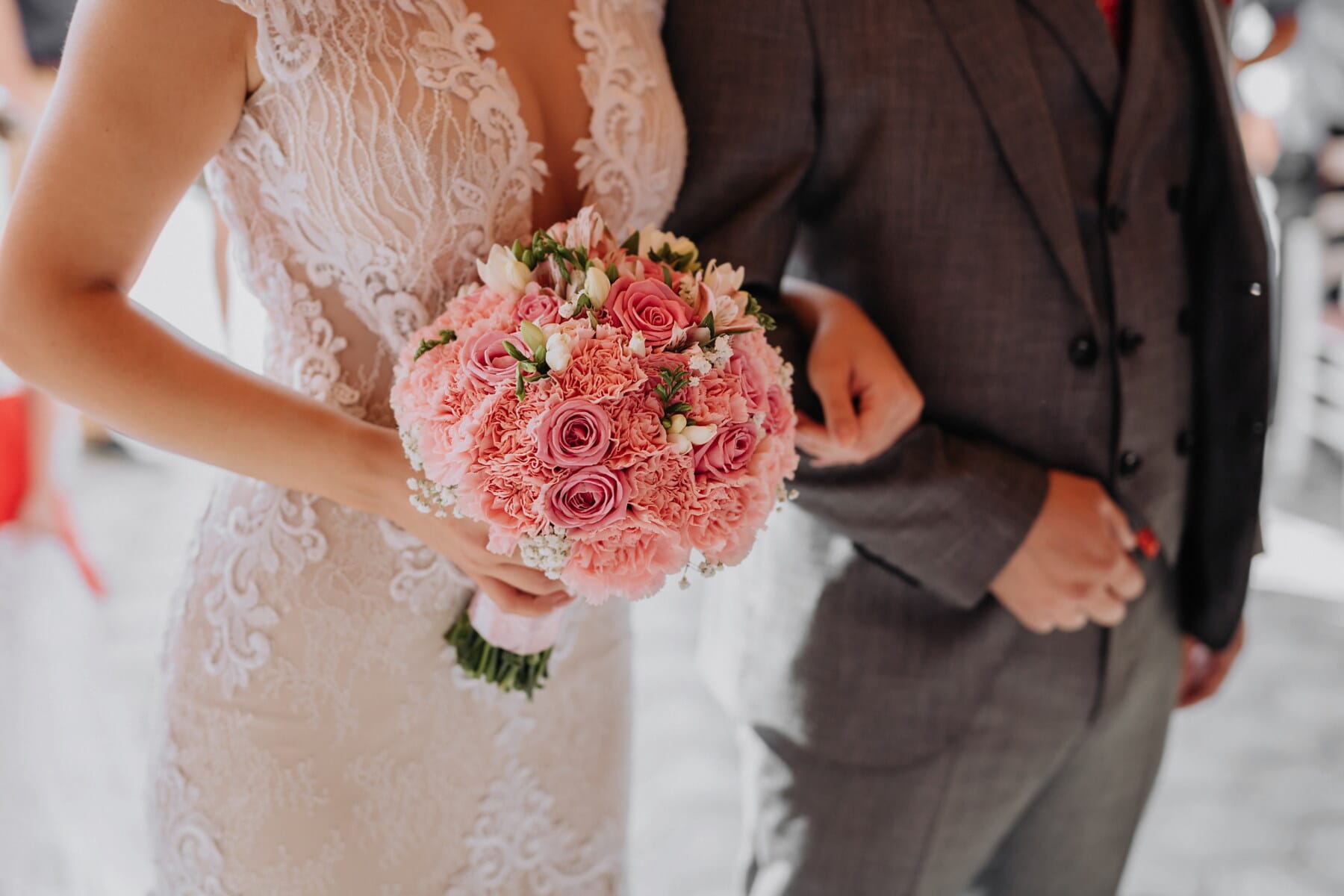cô dâu, buổi lễ, chú rể, đám cưới, nắm tay, hoa, lãng mạn, bó hoa, Yêu, người phụ nữ