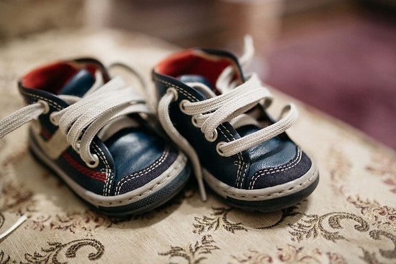 sneakers, miniature, baby, shoelace, leather, footwear, fashion, pair, covering, old