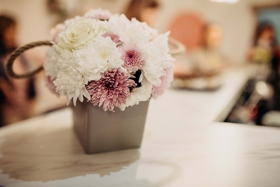 Valentine’s day, gift, bouquet, pastel, table, decoration, arrangement, pink, flower, wedding