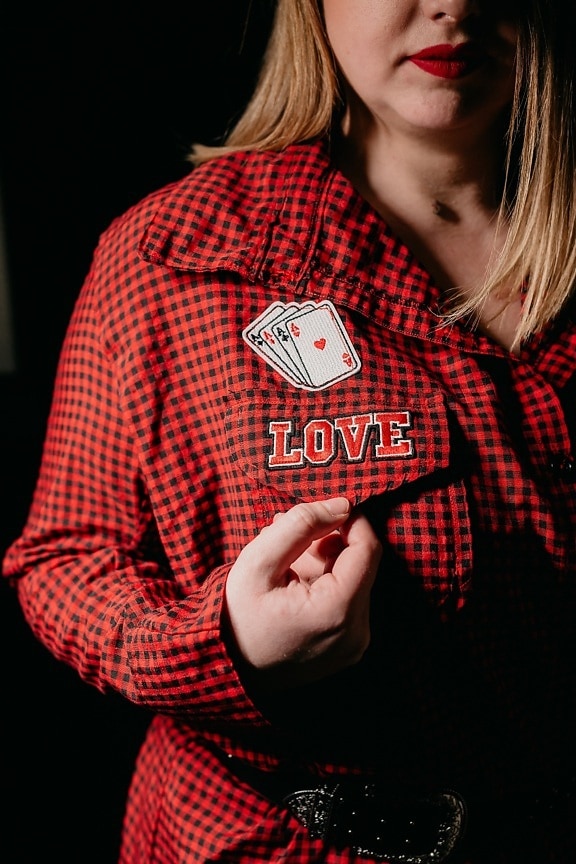 aces cards, love, message, game, red, fashion, shirt, outfit, trendy
