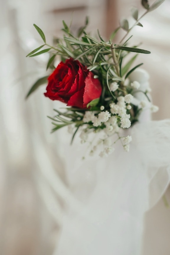 bouquet, red, minimalism, miniature, elegant, rose, wedding, nature, flower, christmas