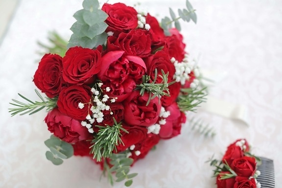Blumenstrauß, Valentinstag, Leidenschaft, Geschenk, Romantik, Rosen, Feier, Anordnung, Dekoration, Blume