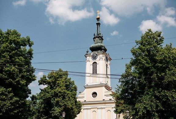ortodoxa, Torre de la iglesia, Cruz, brillo dorado, arquitectura, torre, construcción, monasterio, cubierta, iglesia