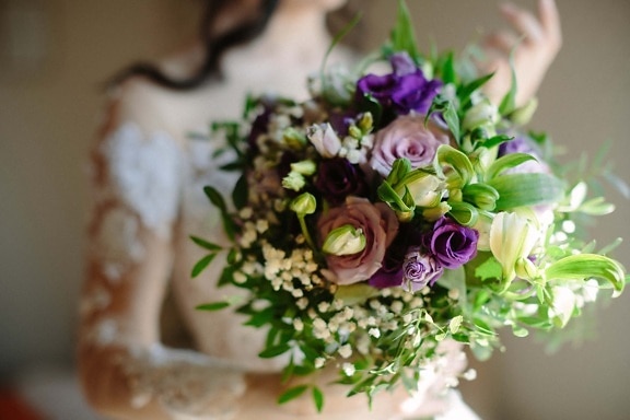 wedding bouquet, holding, close-up, bride, wedding, decoration, bouquet, arrangement, nature, flower
