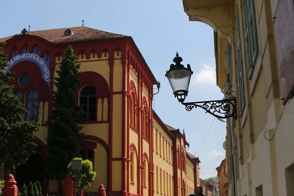 Sremski Karlovci, Serbia, vintage lantern, cast iron, architectural style, baroque, architecture, building, city
