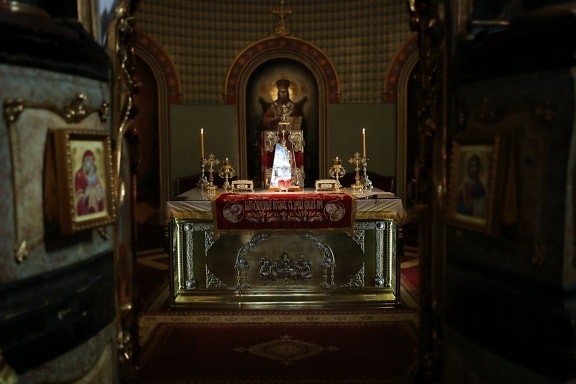 Serbia, orthodox, church, altar, Byzantine, spirituality, saint, icon, religion, candle