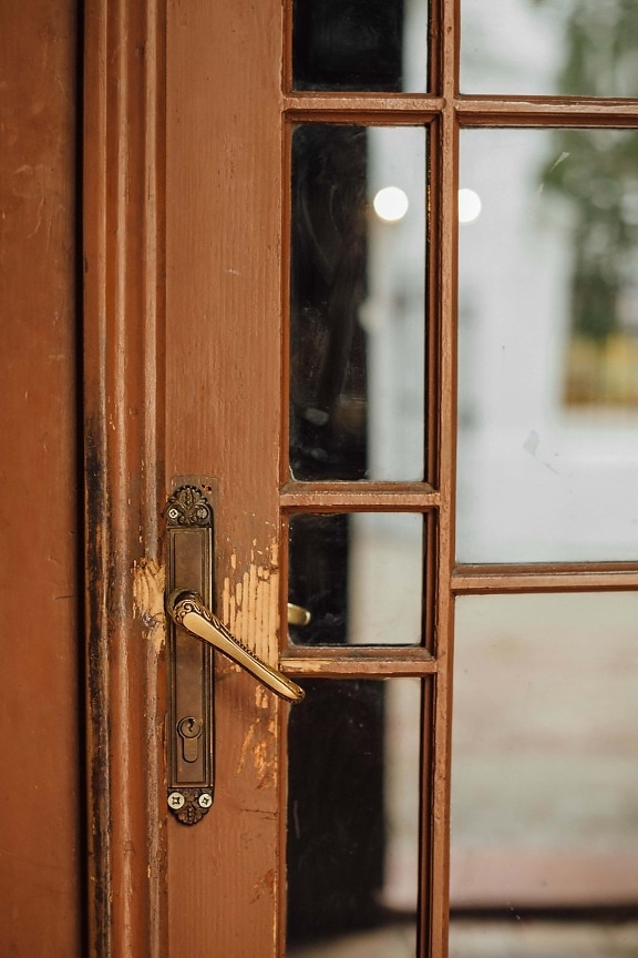 carpintaria, janela, porta da frente, velho estilo, madeira, porta, trava, velho, elemento de fixação, pegar