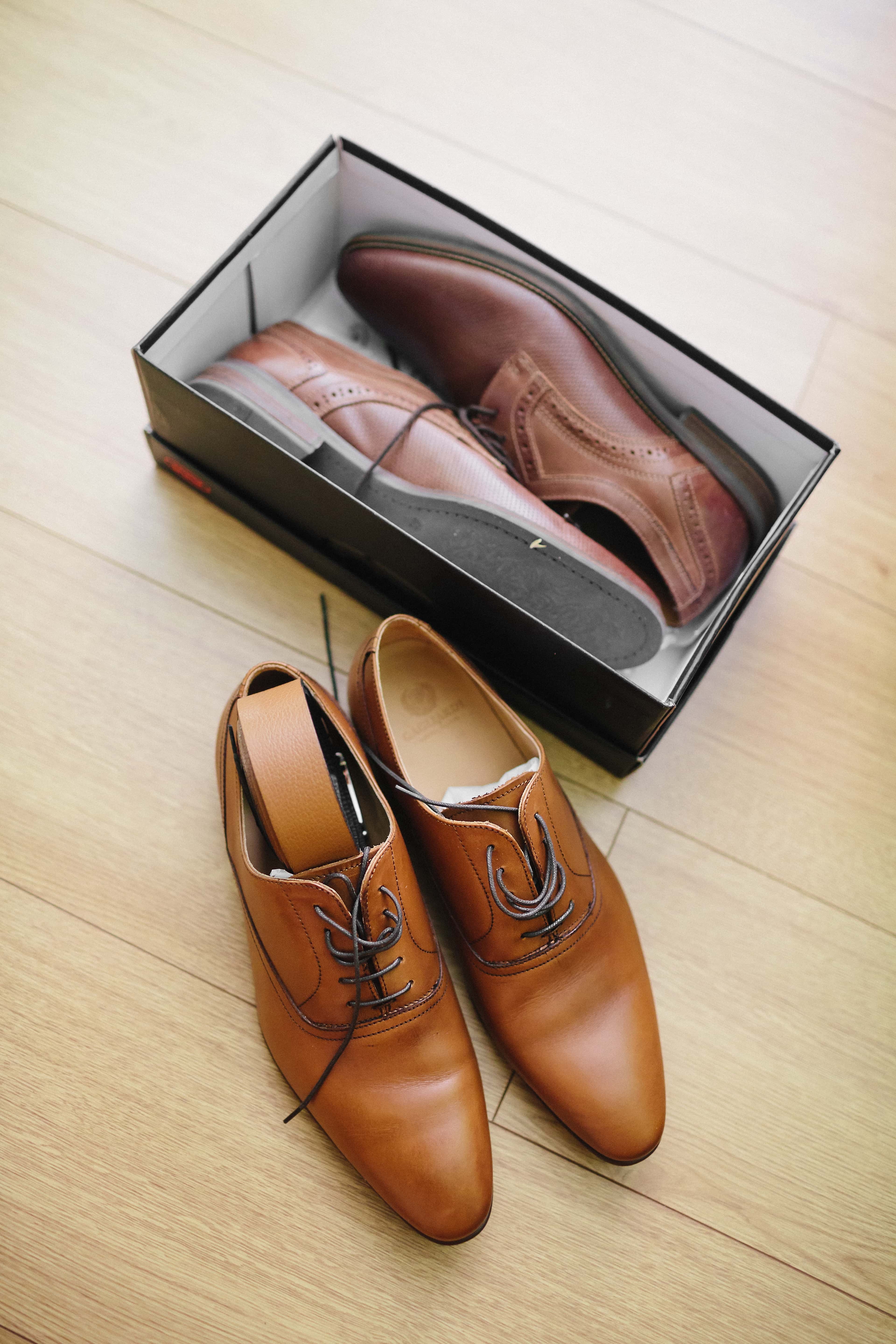 Free picture: shoes, classic, light brown, modern, box, fancy