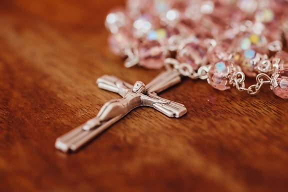necklace, Christ, christianity, silver, crystal, cross, jewelry, beads, blur, traditional