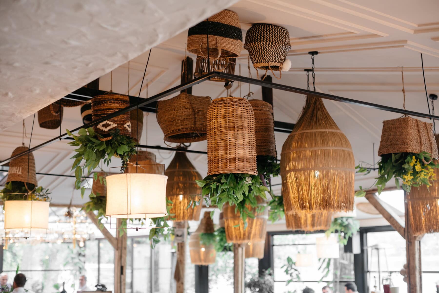 lantern, vintage, hanging, wicker basket, interior decoration, handmade, interior design, lamp, building, architecture