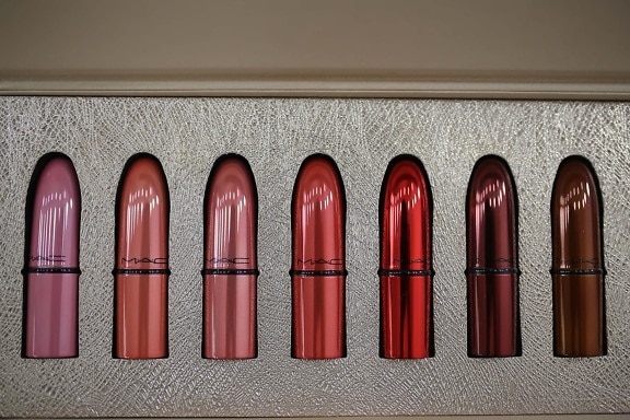 reddish, red, lipstick, cosmetics, makeup, merchandise, close-up, products, shining, cosmetic