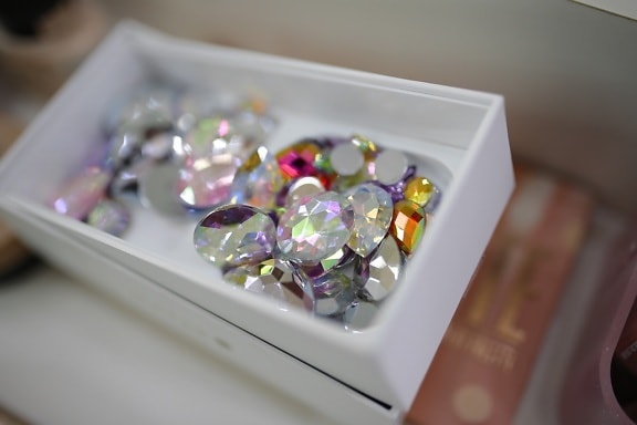 box, jewelry, plastic, colorful, crystal, accessory, indoors, still life, luxury, precious
