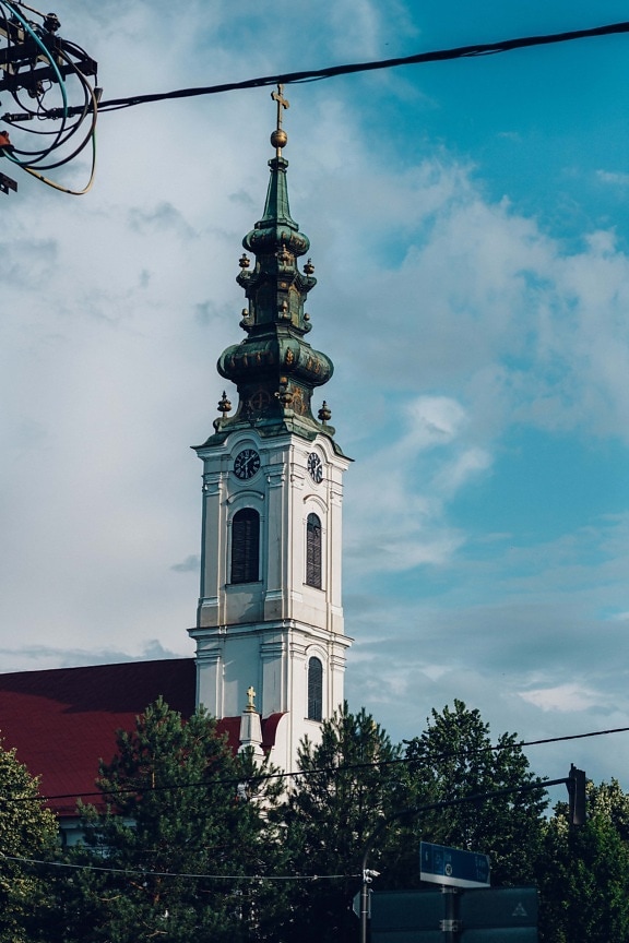 kirke, ortodokse, kirketårnet, stil, barok, bygning, tårn, religion, arkitektur, city