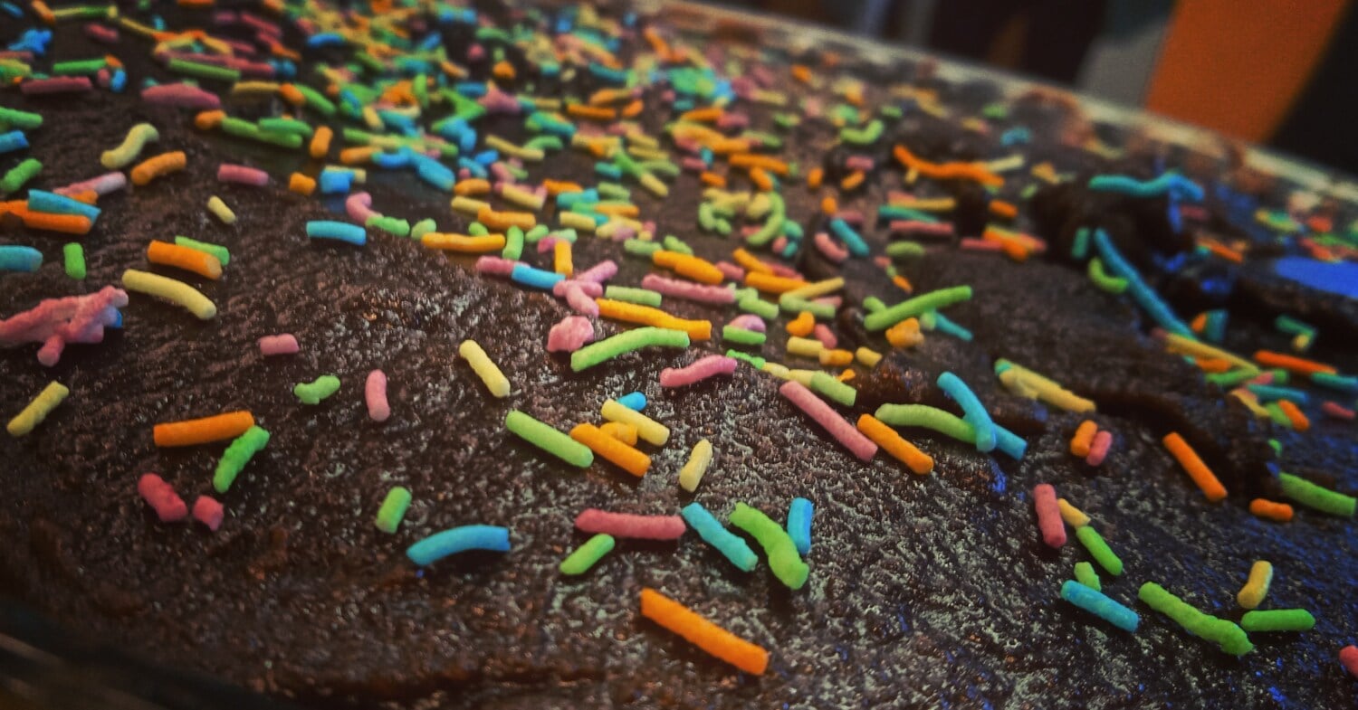 Schokoladen-Kuchen, aus nächster Nähe, bunte, Essen, hell, sehr lecker, Partei, Farbe, traditionelle, Farben