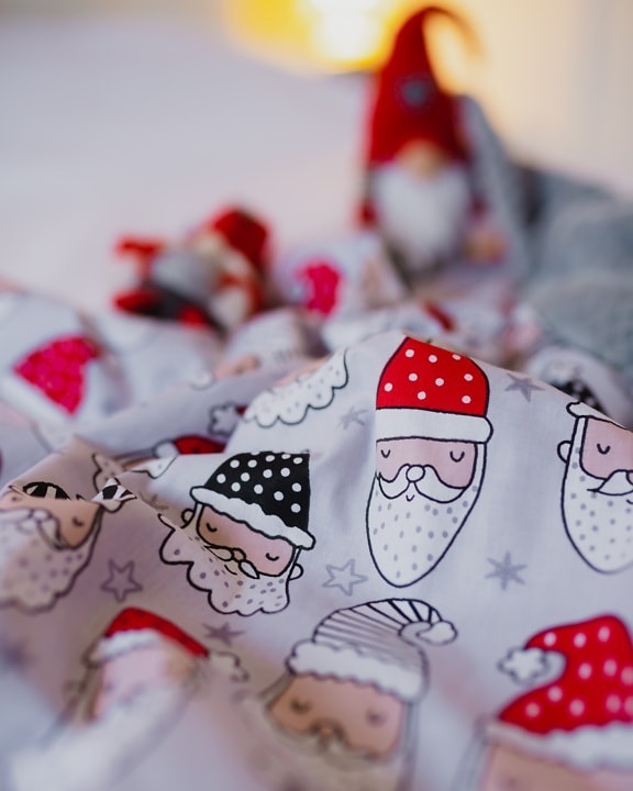 Santa Claus texture, toys, plush, blanket, bedroom, bed, decorative, design, interior design, decoration