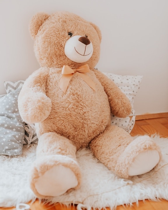 泰迪熊玩具, 绒, 大, 玩具, 浅褐色, 礼物, 熊, 室内, 棕色, 软