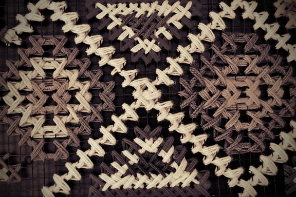 nœud, texture, artisanat, laine, tricotage, fait main, fibre, sépia, style ancien, modèle