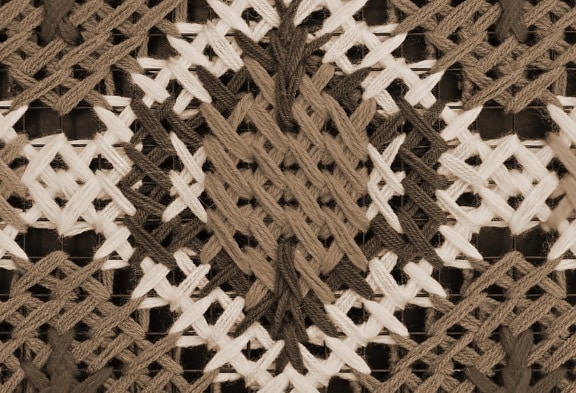 Sepia, Thread, handgefertigte, traditionelle, Wolle, Handwerk, abstrakt, Design, Muster, Textur