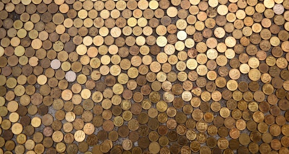 coins, metal, glossy, cash, texture, many, money, shining, brass, reflection