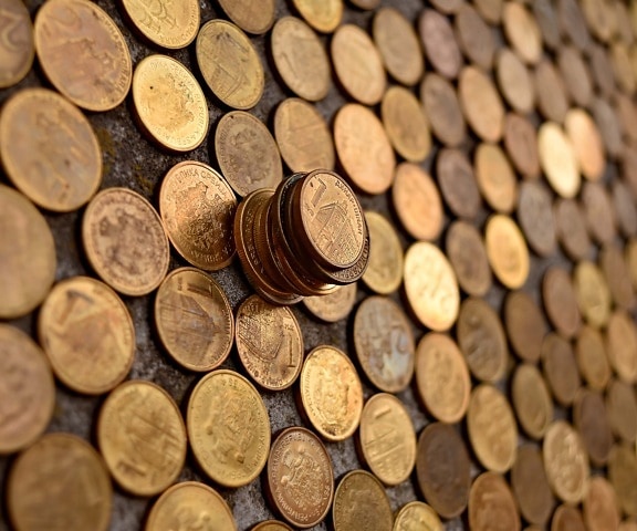 waluty, pieniądze, metalu, Serbia, monety, Fortuna, inwestycji, bogaty, środków pieniężnych, stosy