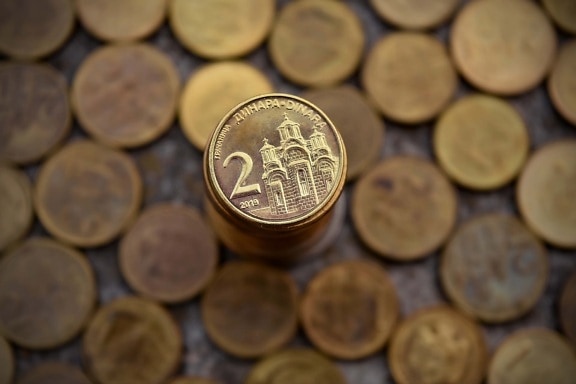 moneda, metal, Serbia, monede, stralucitoare, numerar, economii, textura, bogat, avere