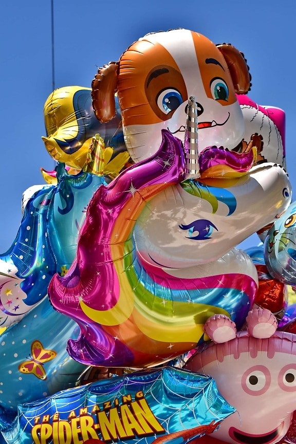 hélium, ballon, jouets, coloré, brillante, brillante, divertissement, amusement, art, brillant