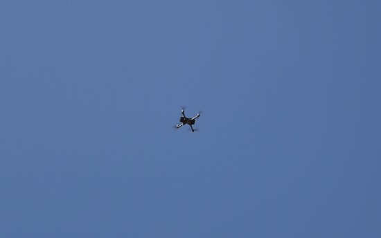 dron, aer, vehicul, aeronave, zbor, zbor, rapid, cer albastru, dispozitiv, mare