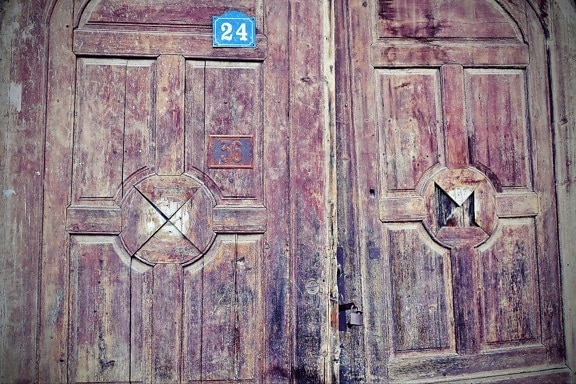 kaz, drevené, grunge, predné dvere, brána, drevené, dub, dverách, dvere, retro