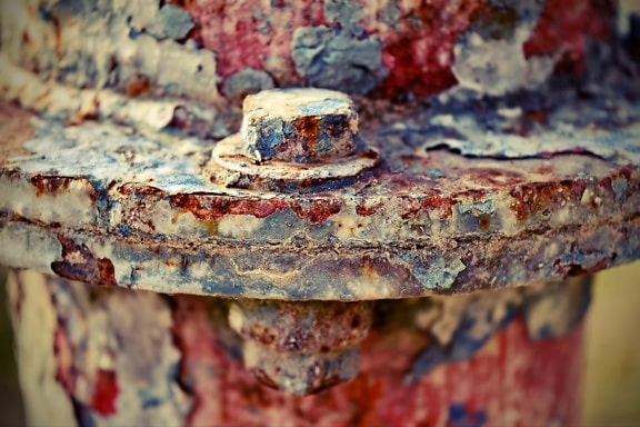 screw, old, rust, decay, grunge, abandoned, paint, fastener, iron, texture