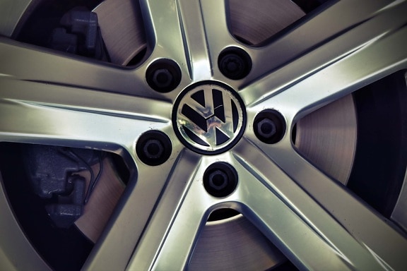 Volkswagen, aluminum, rim, alloy, chrome, metallic, cast iron, car, wheel, tire, automobile