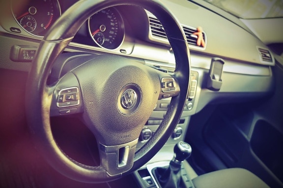Volkswagen, steering wheel, car, dashboard, transportation, vehicle, mechanism, drive, automotive, classic, chrome