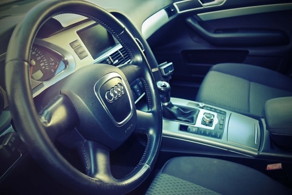 steering wheel, interior design, Audi, airbags, gearshift, car seat, speedometer, sports car, dashboard, car