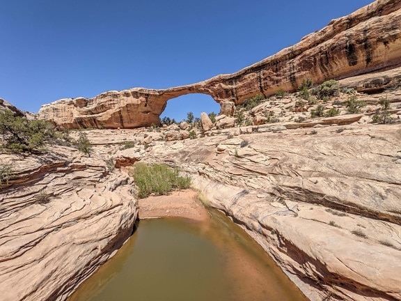 canyon, river, riverbank, sandstone, geology, formation, rock, arch, landscape, cliff