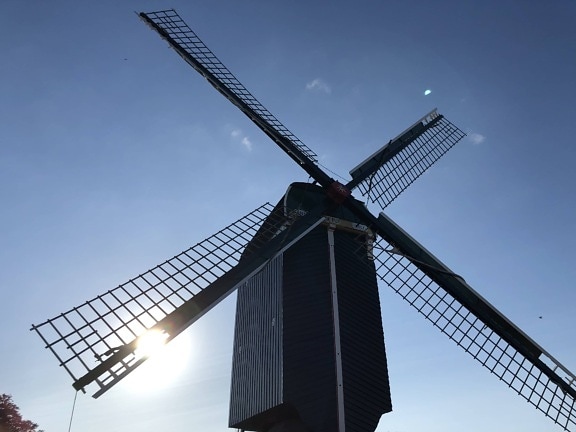 Windmühle, Wind, Bau, Branche, Architektur, Kran, Technologie, Alternative, Strom, im freien