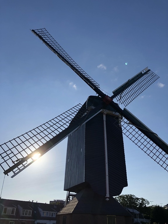 Windmühle, Wahrzeichen, Gebäude, touristische Attraktion, Alternative, Energie, Wind, Architektur, Technologie, Strom